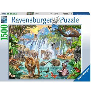 Ravensburger 1500pcs Puzzle-Waterfall Safari | Adult Puzzles New sealed